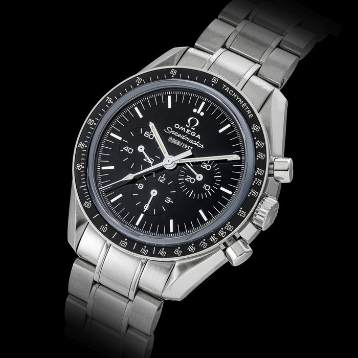 Omega OMEGA, LIMITED EDITION, SPEEDMASTER 50TH ANNIVERSARY, NO. 0368/1957, REF. 311.33.42.50.01.001 In unworn condition, Certificate and box