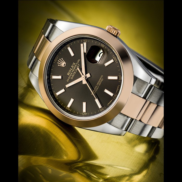 ROLEX. A STAINLESS STEEL AND 18K PINK GOLD AUTOMATIC WRISTWATCH WITH SWEEP CENTRE SECONDS, DATE AND BRACELET DATEJUST 41 MODEL, REF. 126301, CIRCA 2018