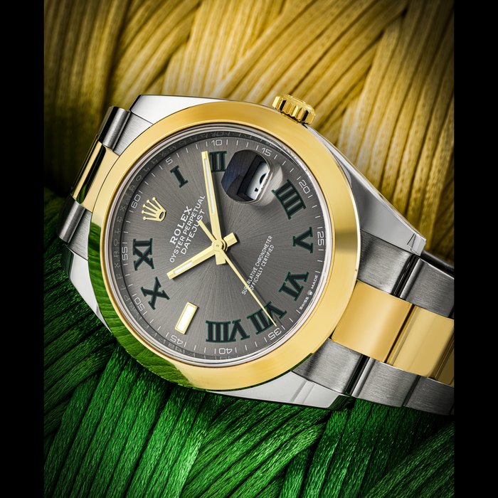 ROLEX. A STAINLESS STEEL AND 18K GOLD AUTOMATIC WRISTWATCH WITH SWEEP CENTRE SECONDS, DATE AND BRACELET DATEJUST 41 MODEL, REF. 126303, CIRCA 2020