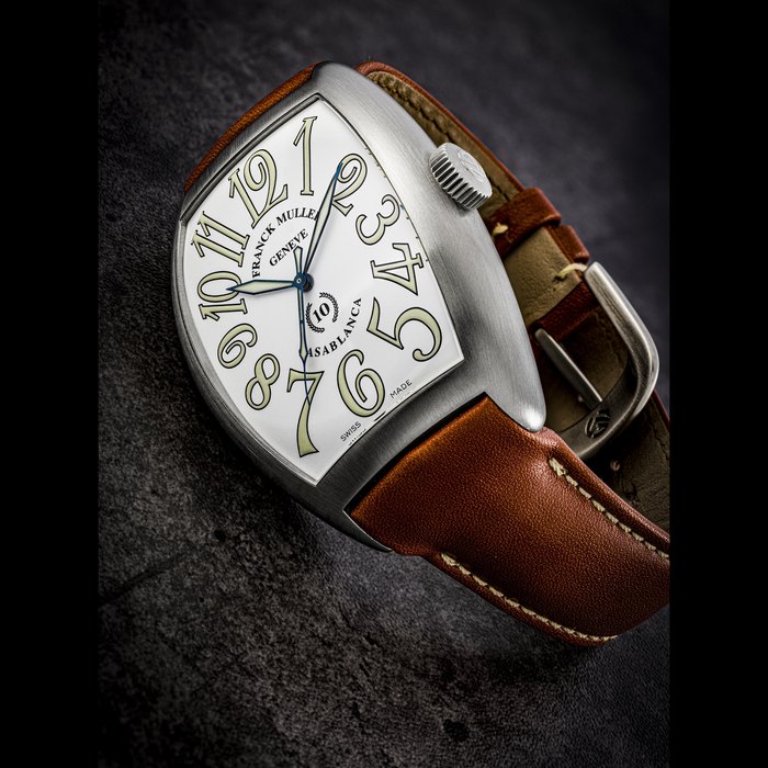 FRANCK MULLER. AN EXTREMELY RARE AND LARGE STAINLESS STEEL LIMITED EDITION TONNEAU-SHAPED AUTOMATIC WRISTWATCH WITH SWEEP CENTRE SECONDS CASABLANCA MODEL, REF. 8880 C
