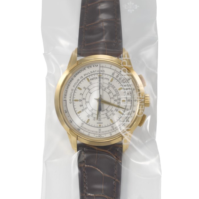 Patek Philippe PATEK PHILIPPE. A RARE 18K GOLD LIMITED EDITION AUTOMATIC MULTI-SCALE CHRONOGRAPH WRISTWATCH, MADE TO COMMEMORATE THE 175TH ANNIVERSARY OF PATEK PHILIPPE IN 2014 SIGNED PATEK PHILIPPE, GENEVE, REF. 5975J-001, CIRCA 2015, Price & Market Data