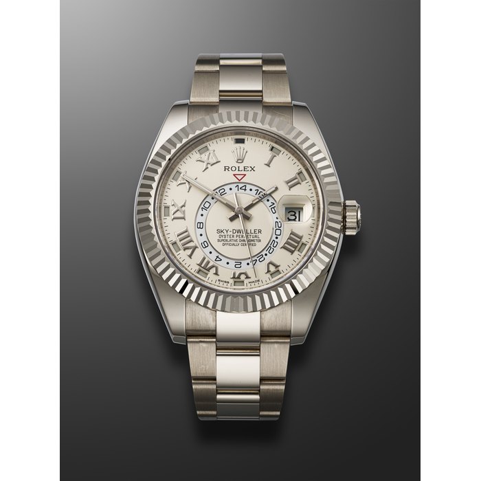 ROLEX, WHITE GOLD DUAL-TIME ANNUAL CALENDAR 'SKY-DWELLER', REF. 326939