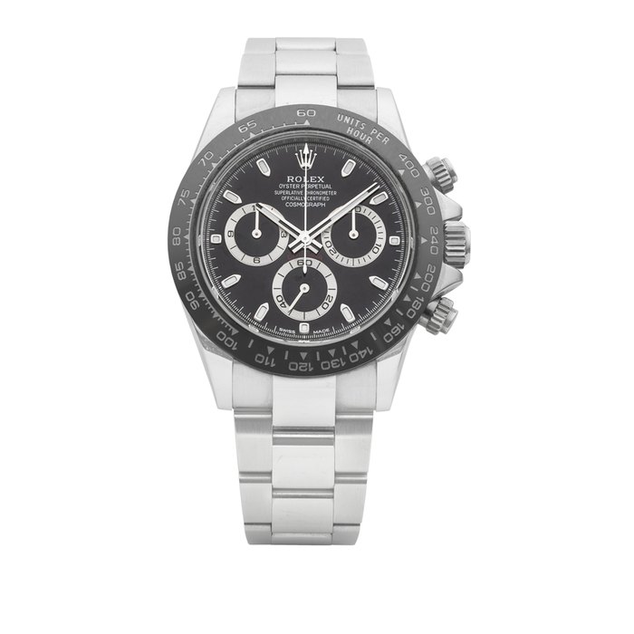 ROLEX. A COVETED STAINLESS STEEL AUTOMATIC CHRONOGRAPH WRISTWATCH WITH BRACELET SIGNED ROLEX, DAYTONA MODEL, REF. 116500LN, CASE NO. K862F306, CIRCA 2016