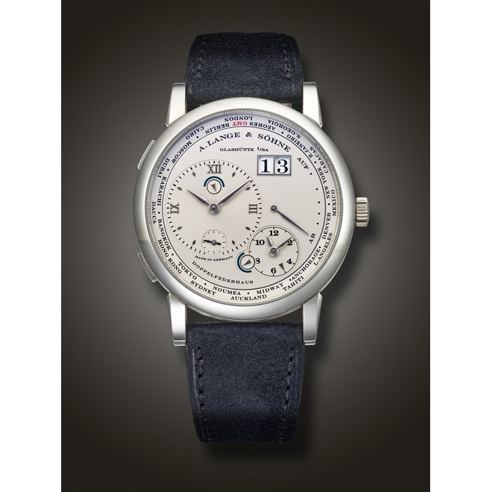A. LANGE & SOHNE, RARE PLATINUM WORLD TIME 'LANGE 1 TIME ZONE', REF. 116.025