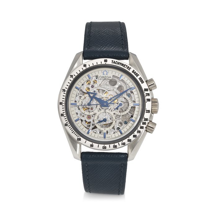 Omega OMEGA, REF. 3658.50.31, SPEEDMASTER BROAD ARROW, A VERY RARE LIMITED EDITION PLATINUM SKELETONIZED CHRONOGRAPH WRISTWATCH, NUMBERED 7 OUT OF 21 EXAMPLES