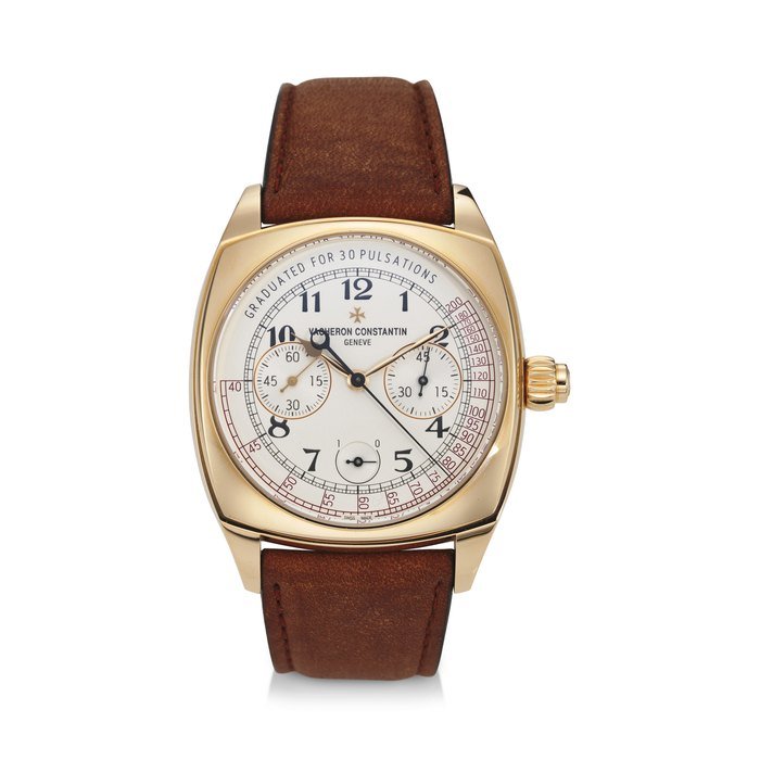Vacheron Constantin VACHERON CONSTANTIN, REF. 5300S/000R-B124, HARMONY, AN 18K PINK GOLD CUSHION-SHAPED MONOPUSHER CHRONOGRAPH WRISTWATCH WITH POWER RESERVE
