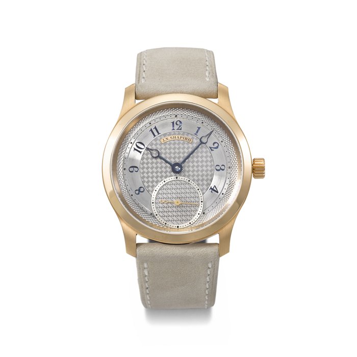 J.N J.N. SHAPIRO. A HIGHLY ATTRACTIVE 18K PINK GOLD WRISTWATCH WITH HAND GUILLOCHE DIAL SIGNED J.N. SHAPIRO, INFINITY MODEL, MOVEMENT NO. 46, CIRCA 2021, Price & Market Data