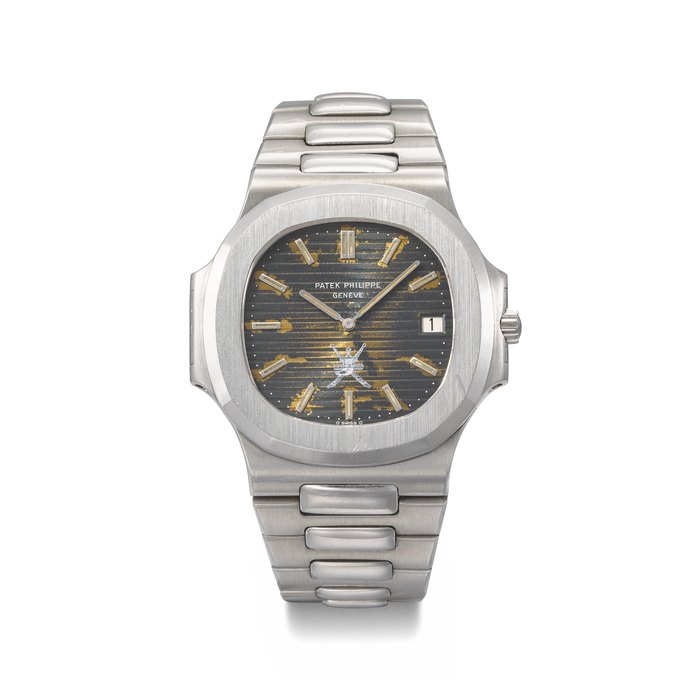 Patek Philippe PATEK PHILIPPE. A REMARKABLE AND IMPORTANT STAINLESS STEEL AUTOMATIC WRISTWATCH WITH DATE, TROPICAL DIAL AND BRACELET, MADE FOR THE SULTANATE OF OMAN SIGNED PATEK PHILIPPE, GENEVE, NAUTILUS MODEL, REF. 3700/1, MOVEMENT NO. 1'304'896, CASE NO. 536'187, MANUFACTURED IN 1978, Price & Market Data