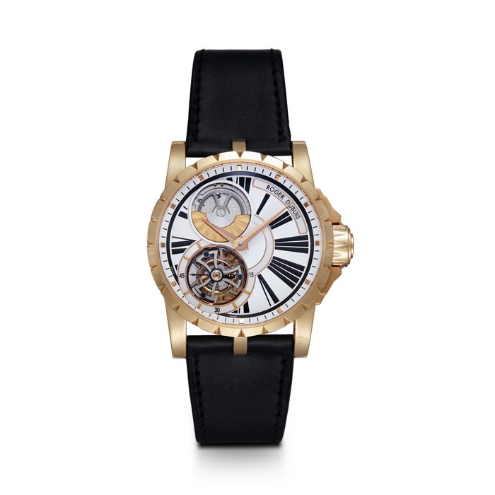 ROGER DUBUIS, EXCALIBUR, A LIMITED EDITION GOLD AUTOMATIC FLYING TOURBILLON WRISTWATCH CASE NUMBER: G117FA 24/88, MOVEMENT NUMBER: 5