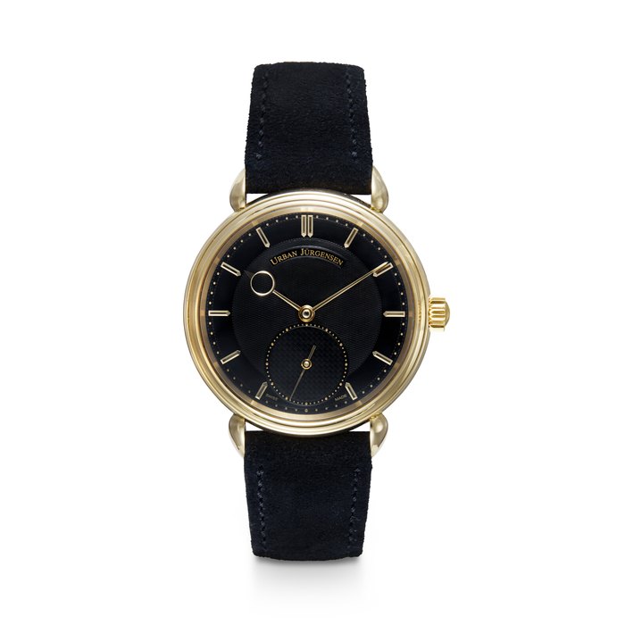URBAN JÜRGENSEN REF. 1140 YG, A RARE AND ELEGANT GOLD MANUAL-WINDING WRISTWATCH WITH TEARDROP LUGS AND GUILLOCHE DIAL MOVEMENT NUMBER: 007