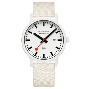 Mondaine Essence Solar, 41 mm, White Watch