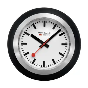 Mondaine Globe Clock, 60 mm, Black