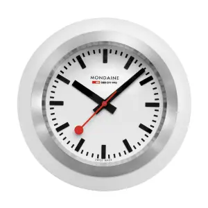 Mondaine Globe Clock, 60 mm, White