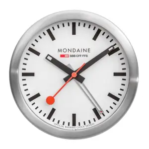 Mondaine Table clock, 125 mm, White