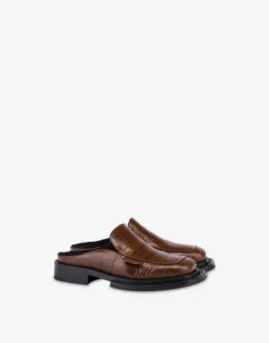 Moschino Sabot in vitello stampa cocco