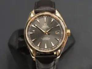 Omega Omega Aqua Terra 23153422106001 41mm 18k gold Black and Blue and Brown and Purple and Turquoise and Gray
