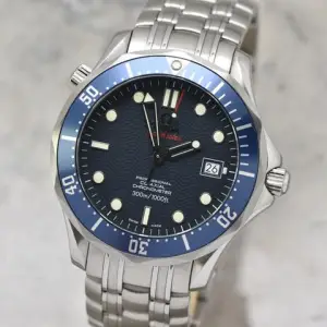 Omega Omega Seamaster Diver 300 MRed Seamaster Professional 300M Co-Axial Automatic Blue Dial 41MM 2220.80 Warr. Card / New Omega Bezel / NEW Omega Sapphire Crystal