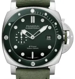 Panerai Panerai Submersible PAM01287 44mm brushed eSteel Green