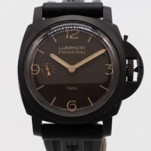 Panerai Panerai Luminor 1950 3 Days Power ReserveComposite 47mm Black Brown PAM00375 Manual Winding