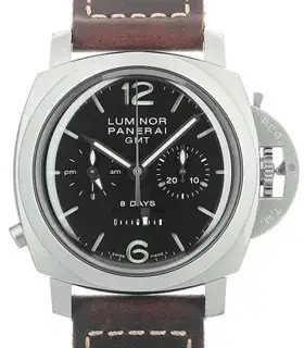 Panerai Panerai Special Editions 1950 8DAYS GMT 44mm Stainless steel Black