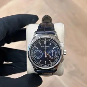 Patek Philippe Patek Philippe Chronograph2018 5170P Platinum with Blue Diamond Baguette Dial