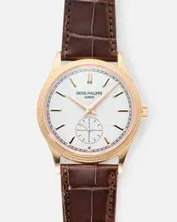 Patek Philippe Patek Philippe Calatrava 6119R-001 39mm Rose gold Silver