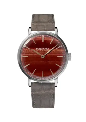 Pequignet Montre Attitude Œil de Tigre Acier - Exclusivité, série limitée