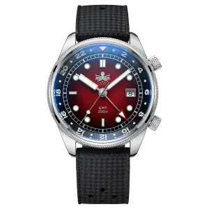 Phoibos PHOIBOS EAGLE RAY GMT PX023E 300M Dive Watch Red