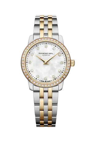 Raymond Weil Toccata Ladies Classic Two-tone Gold 60 Diamond Steel Quartz Watch, 24 mm