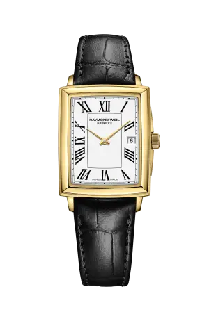 Raymond Weil Toccata Ladies Gold Quartz Leather Watch, 22 x 28 mm