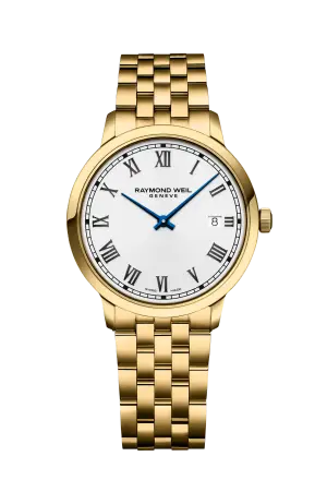 Raymond Weil Toccata Men's Classic Gold PVD White Dial Quartz Watch, 39 mm