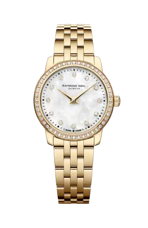 Raymond Weil Toccata Ladies Classic Gold 60 Diamond Steel Quartz Watch, 24 mm