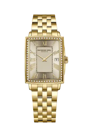 Raymond Weil Toccata Ladies Champagne Dial Diamonds Quartz Watch,22 x 28 mm