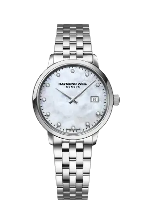 Raymond Weil Toccata Ladies White Mother-of-Pearl Diamond Quartz Watch, 29 mm