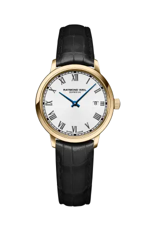 Raymond Weil Toccata Ladies Gold PVD Leather Quartz Watch, 29 mm