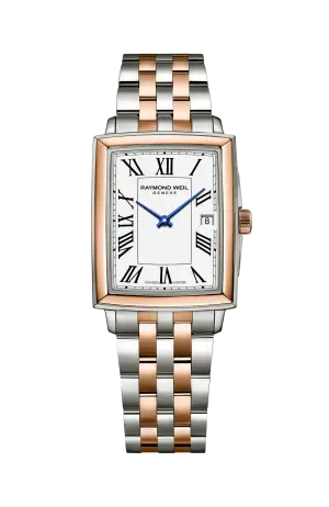 Raymond Weil Toccata Ladies Two-tone Rose Gold Quartz Steel Watch, 22 x 28 mm