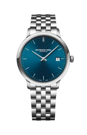 Raymond Weil Toccata Men's Classic Steel Blue Dial Quartz Watch, 39 mm