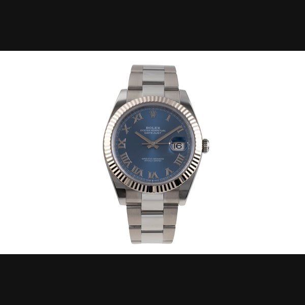 Rolex Rolex Datejust 41126334 Rhodium Dial Full Set Oyster Fluted Rhodium Dial