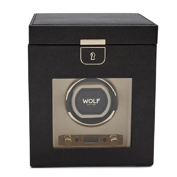 Wolf Watch Winders PALERMO BLACK ANTHRACITE SINGLE WINDER