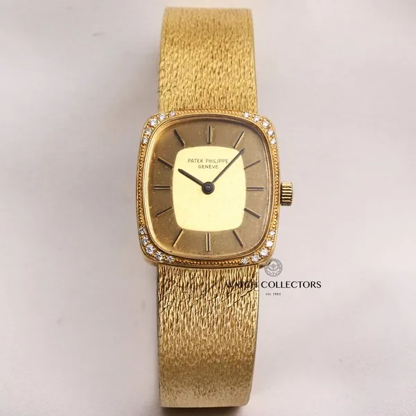 Patek Philippe Factory Patek Philippe 18K Yellow Gold Diamond Bezel