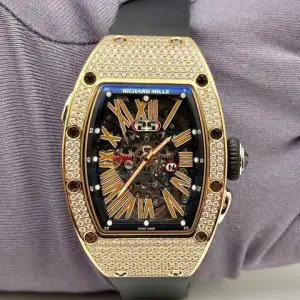 Richard Mille Richard Mille RM 037Rose Gold Diamonds Roman Numerals Factory Diamonds