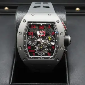 Richard Mille Richard Mille RM 011Chronograph RM11-FM Sandblast Titanium Openworked Dial