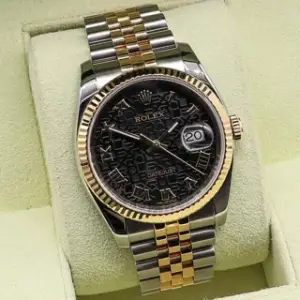 Rolex Rolex Datejust 116233 36mm Yellow gold and Stainless steel Black