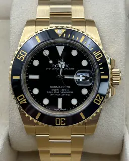 Rolex Rolex Submariner 116618LN 40mm Yellow gold Black