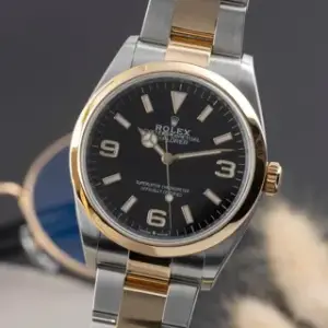 Rolex Rolex Explorer 124273 (TWO-TONE) 36mm Yellow gold and Stainless steel Black