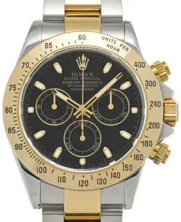 Rolex Rolex Daytona 116523 40mm Yellow gold and Stainless steel Black