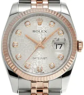 Rolex Rolex Datejust 116231 36mm Rose gold and Stainless steel Silver