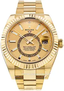 Rolex Rolex Sky-Dweller 326938-0003 42mm Yellow gold Champagne