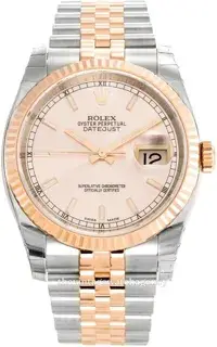 Rolex Rolex Datejust 116231-0062 36mm Stainless steel Pink