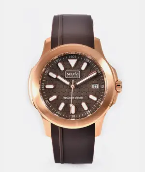 Scurfa Top Side Crew Rose Gold Brown Dial - Mens | Scurfa Watches